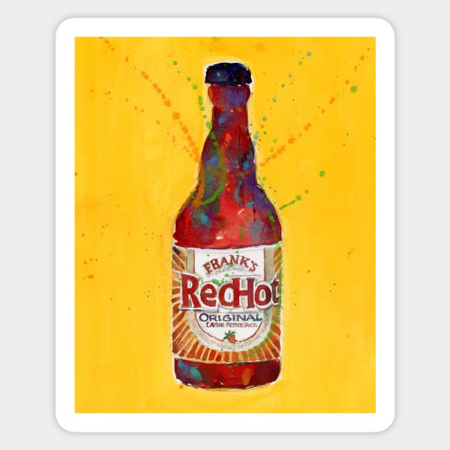 Condiments - Kitchen Art - Hot Sauce Sticker by dfrdesign